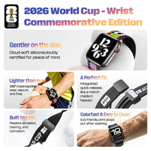 Apple Watch Band FIFA 2026 Official Licensed Magnetic Buckle Soft Silicone Sport Strap, World Cup Commemorative Edition F26W01