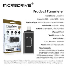 4 in 1 USB Flash Drive 64GB High Speed Micro USB Stick OTG Type-C Pen Drive 32GB 128gb 256gb Memory Stick for iphone Samsung