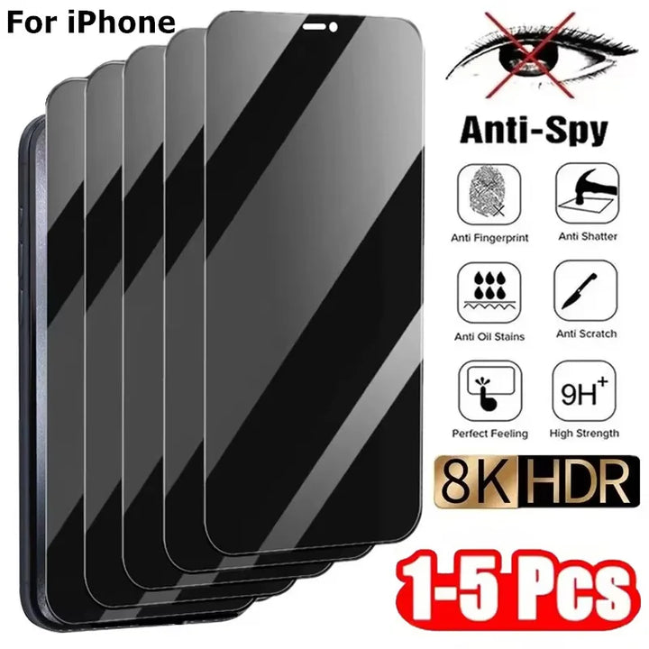 Privacy Screen Protector For iPhone 18 Pro Max 17 16 15 14 Pro Max 16e 11 13 12 Mini Air 7 8 Plus XR SE Anti-spy Tempered Glass