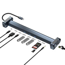 FC&EC Aluminum 4K HDTV 10 in 1 Type-C Hub PD 100W Charging USB 3.0 Data Transfer USB-C Docking Station Laptop Stand Base