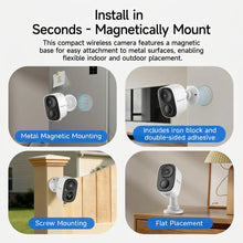 4K Wifi Home Security Camera Wireless Outdoor Magnetic Battery Powered Camera 5MP Smart Home CCTV Outdoor PIR Detection IP Camera