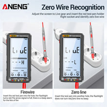 ANENG 681 Rechargable Digital Professional Multimeter Non-contact Voltage Tester AC/DC Voltage Meter LCD Screen Current Tester
