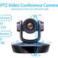 4K Ultra HD PTZ Camera, 20x Zoom, Supports NDI, POE, Ideal for Video Conferencing, Churches, Events, and Live Streaming