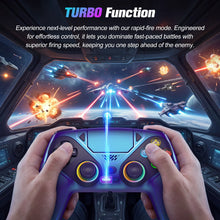 RGB Gamepad For Playstation 5/PS5 Pro/Slim/PC Wireless PS5 Controller 3D Game Joystick Dual Vibration Macro/Turbo Function