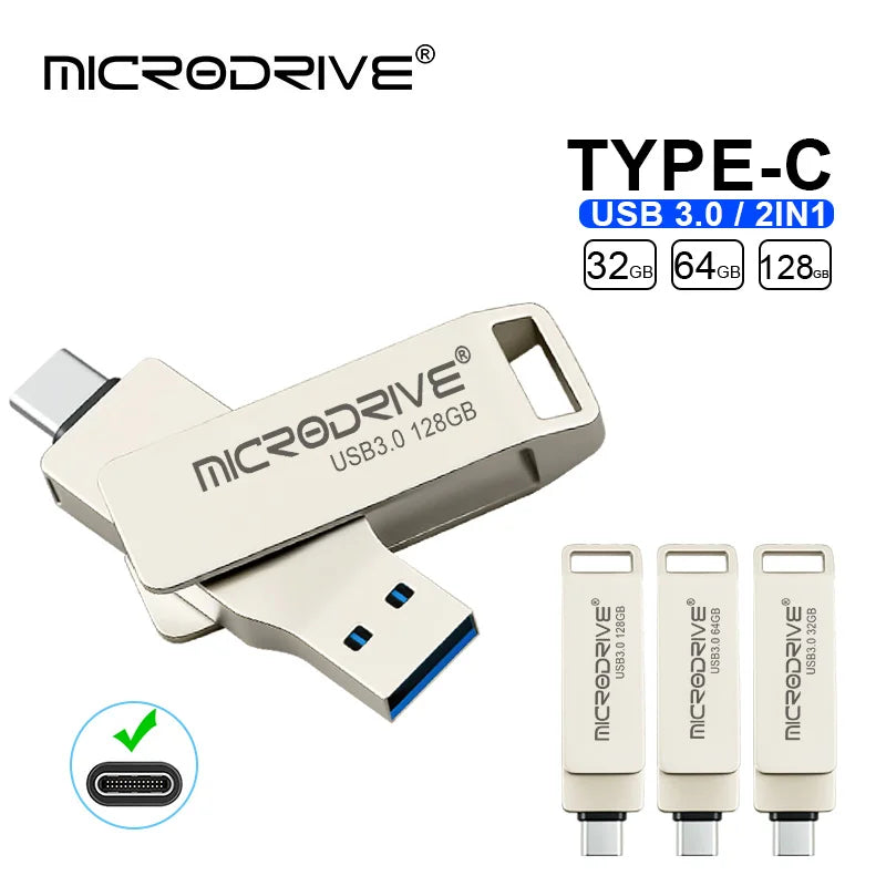 Type C 32GB 64GB 128GB 223B Ultra Dual USB 3.0 Flash Drive Memory Stick Thumb Drive U Disk