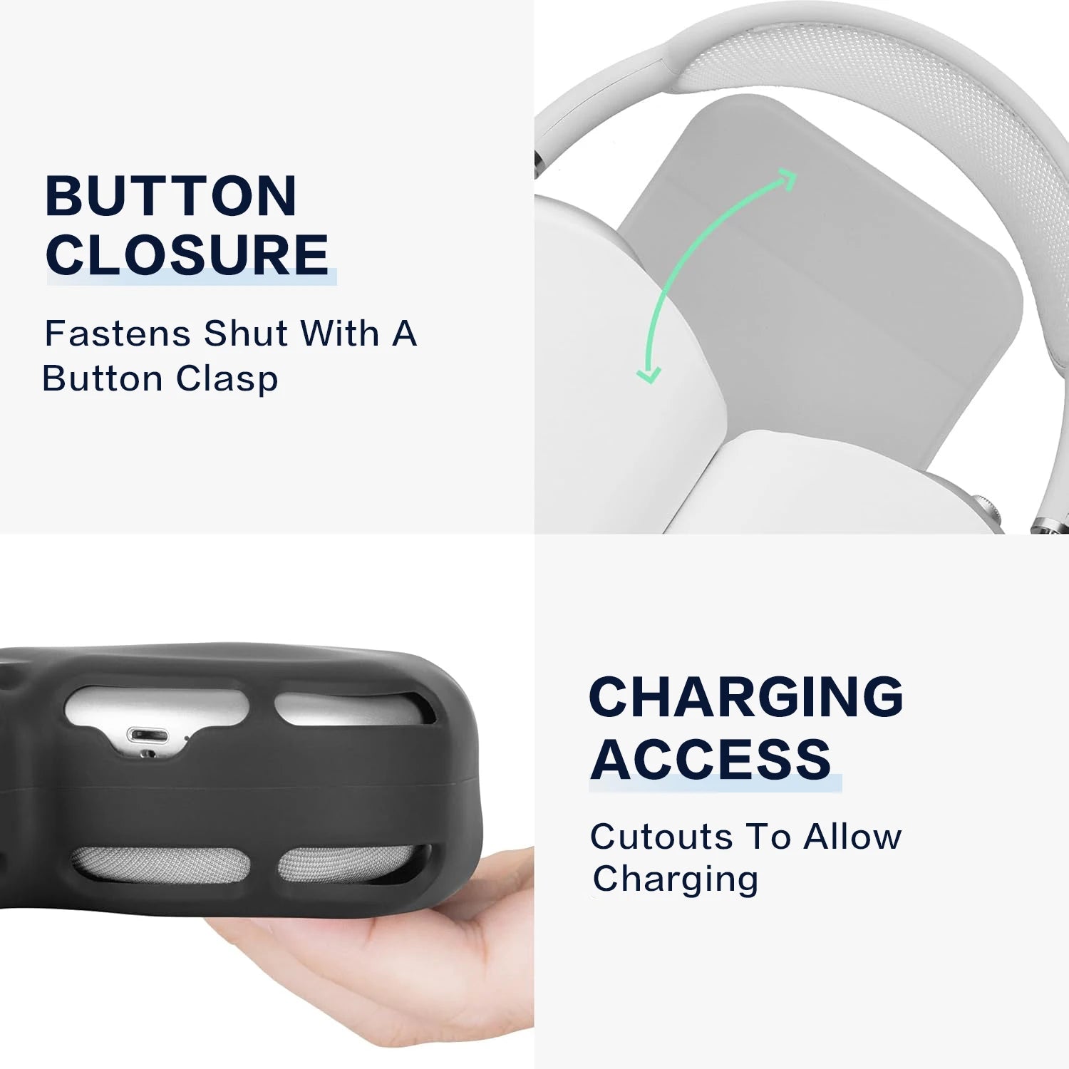 #Case Cover Designed for Airpods Max case, Headphones Protective Case for AirPod Max Supports Sleep Mode, Anti-Scratch