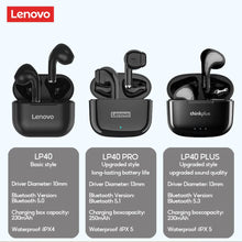 New Lenovo LP40 Pro Bluetooth V5.3 Earphones Punchy Bass Sound Headset Full Compatible Low Latency Game Sports Music Headphones
