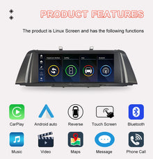Wireless CarPlay Android Auto Car Radio Multimedia Player Linux Display Screen For BMW 5 Series F10 F11 2012-2017 CIC NBT