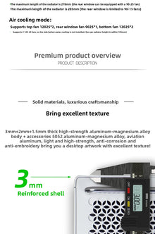 B2 Pro Aluminum Alloy MATX ITX Computer Case Portable Desktop PC Chassis Support ATX SFX PSU 240 Water Cooling