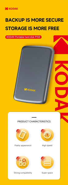 KODAK HDD 2.5 Inch Portable External Hard Drive 500GB 1TB USB 3.0 Storage Compatible for PS5 Xbox PC Mac Desktop MacBook
