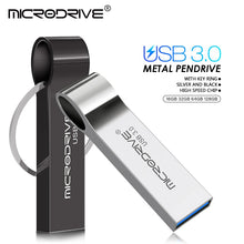 Metal USB Flash Drive Pendrive 16GB 32GB 64GB High Speed Memory Stick USB3.0 Disk 128GB Waterproof Key Ring
