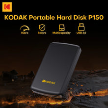 KODAK P150 Portable External HDD 500GB 1TB 2.5 Inch USB 3.0 5Gbps Hard Drive for PC Laptop PS4 PS5 with Free Case