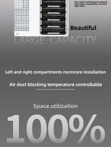 Sagittarius 8-bay NAS Chassis Case, Supports MATX Motherboards | ATX Power Supply | Four Full-height PCIE Slots | Volume 21.8L