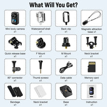5K Mini Action Camera 4K 2.7K 60FPS Anti Shake Touch Waterproof Magnetic Pendant Body Cam Motorcycle Bike Outdoor Sport Record
