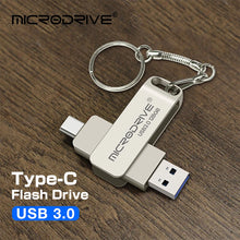 Type C Usb Flash Drives 3.0 128gb pendrive 64gb флэш-накопител stick Type-c Pen Drive for Phone PC gift