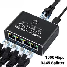 Gigabit Ethernet Switch Rj45 Splitter LAN Gigabit Extension Adapter 1000Mbps Network Connector for Router PC Laptop TV Box