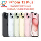 Genuine Apple iPhone 15 Plus SIM/eSIM 6.7" Super Retina OLED 128/256/512GB ROM 6GB RAM Face ID NFC A16 Original 5G Mobile Phone