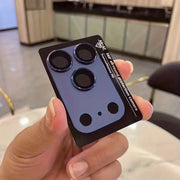 1 unidad de protector de lente de cámara mate de cobertura completa para iPhone 17 Pro Max / 17 Pro, ultra delgado, marco de metal anticaída