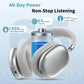 Kyckd Bluetooth Hybrid Active Noise Cancelling Headphones, Built-in Mic, 65H Playtime, App Control, Hi-Res Audio for Airpod Max