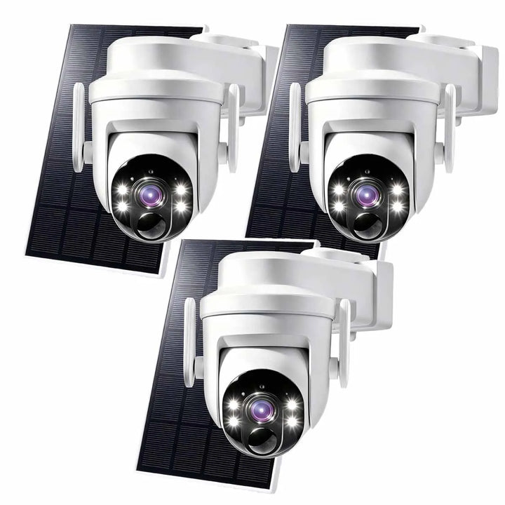 1/2/3er-Pack Solar-Überwachungskamera 1080P Drahtlose WLAN Solar-Akku-Kamera 3MP Heimüberwachung Schutz Audio-Alarm M