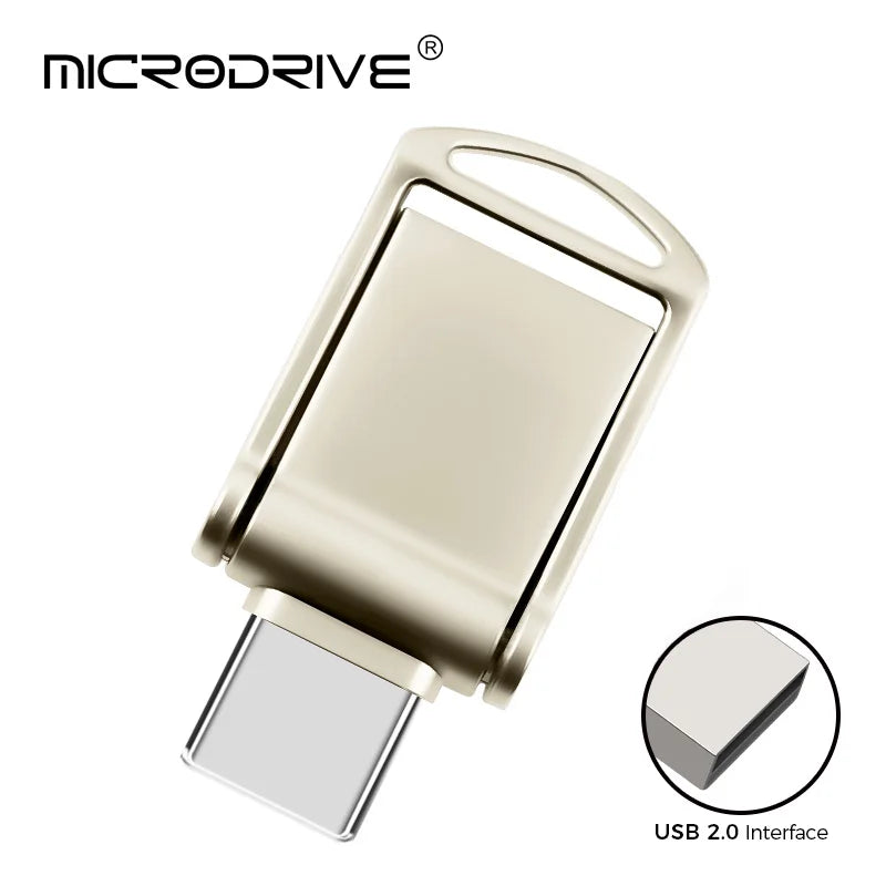 Dual-Interface USB 2.0 Type-C Flash Drive 16-128GB,High-Speed Data Transfer,Plug and play，Compatible with PC/Phone/Laptop