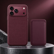 For MagSafe 2-In-1 Textured Phone Case For iPhone 18 17 16 15 14 13 12 Pro Max Air With Magnetic Card Holder Wallet Bumper Cover