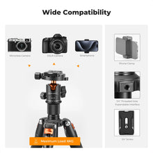 K&F CONCEPT 52cm Desktop Mini Tripod for Camera Compact Tripod 360° Low Profile Ball Head 1/4'' Screw for Camera Video Camcorder