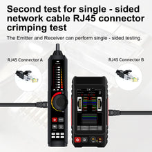 Probador de cables UTP de pantalla táctil WANGLU de 4", PoE, VFL, OPM, TDR, medidor de nivel, búsqueda de IP, escaneo y trazador en una sola herramienta de red