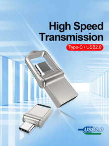Mini Type C Ultra Dual USB 2.0 Flash Drive 32GB 64GB 128GB Memory Stick Thumb Drive U Disk