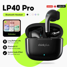 New Lenovo LP40 Pro Bluetooth V5.3 Earphones Punchy Bass Sound Headset Full Compatible Low Latency Game Sports Music Headphones