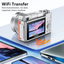 18X 80MP Digital Camera Flip Screen Front Rear Dual Lens Selfie Vlog Camcorder 4K Camera For Livestream Wide Angle Macro Lens