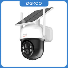 Dekco 3MP 100% Wire-Free Solar WiFi Camera 5000mAh Battery Two-way Audio Security Camera Wireless Solar Panel PTZ CCTV Camera
