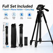360° Camera Tripod Stand, Portable Photography Tripod for Phone, Telescope, Projector, Action Camera, Selfie, Live Streaming & V