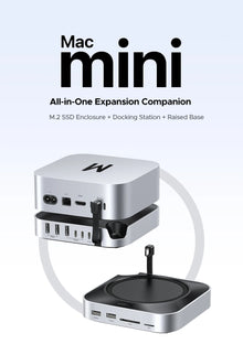 UGREEN USB HUB Docking Station for Mac Mini M4/M4 Pro M.2 NVMe SSD 8TB Max 10Gbps USB-A&C Ports SD&TF 170MB/s USB Splitter Dock