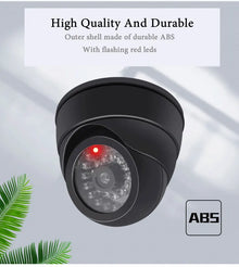 New Black/White Dummy Conch Camera Red Flashing LED Light For Home Office Surveillance Security System Fake CCTV Security Camera