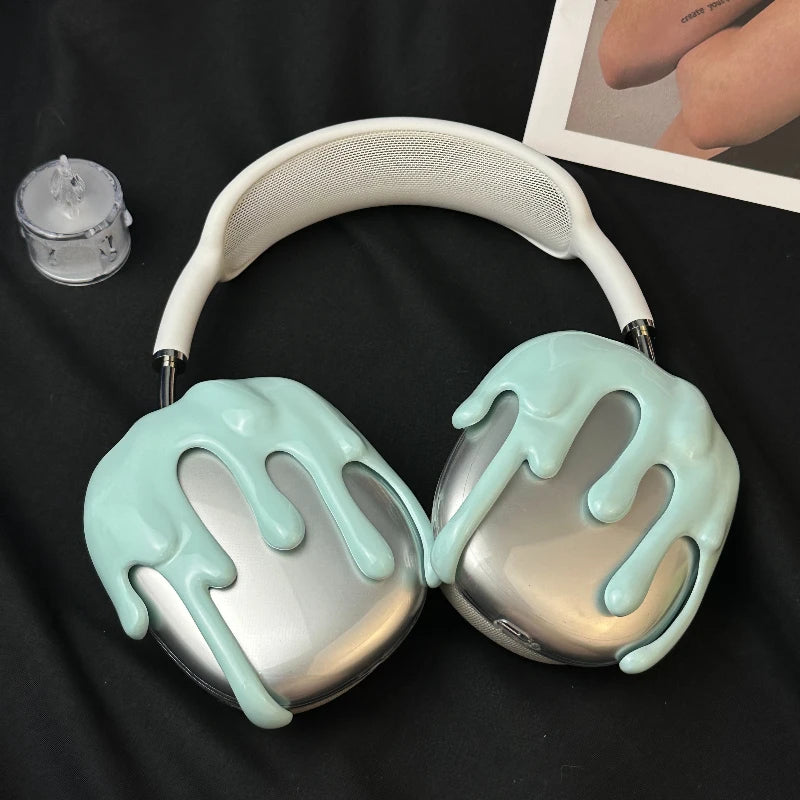 Melting Candles Airpods Max Headphones Case Cover YK2 Niche Custom Airpods Cases Headphones Accessories Decoration Gift