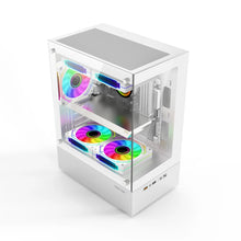 Power Train Illusionary Realm Computer Case M-ATX ITX Seaview Room Side Transparent Desktop Chassis Support 240 Water Cooler