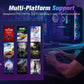 For Playstation 5/PS5 Pro/Slim/PC RGB Light Wireless Console Controller Gamepad Dual Vibration Marco/Turbo Function Programming