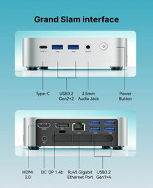 ACEMAGIC AMD Mini PC Ryzen Embedded R2544 16GB RAM 512GB SSD Windows 11 Pro Desktop Computer Triple Monitor 4K Display Ethernet