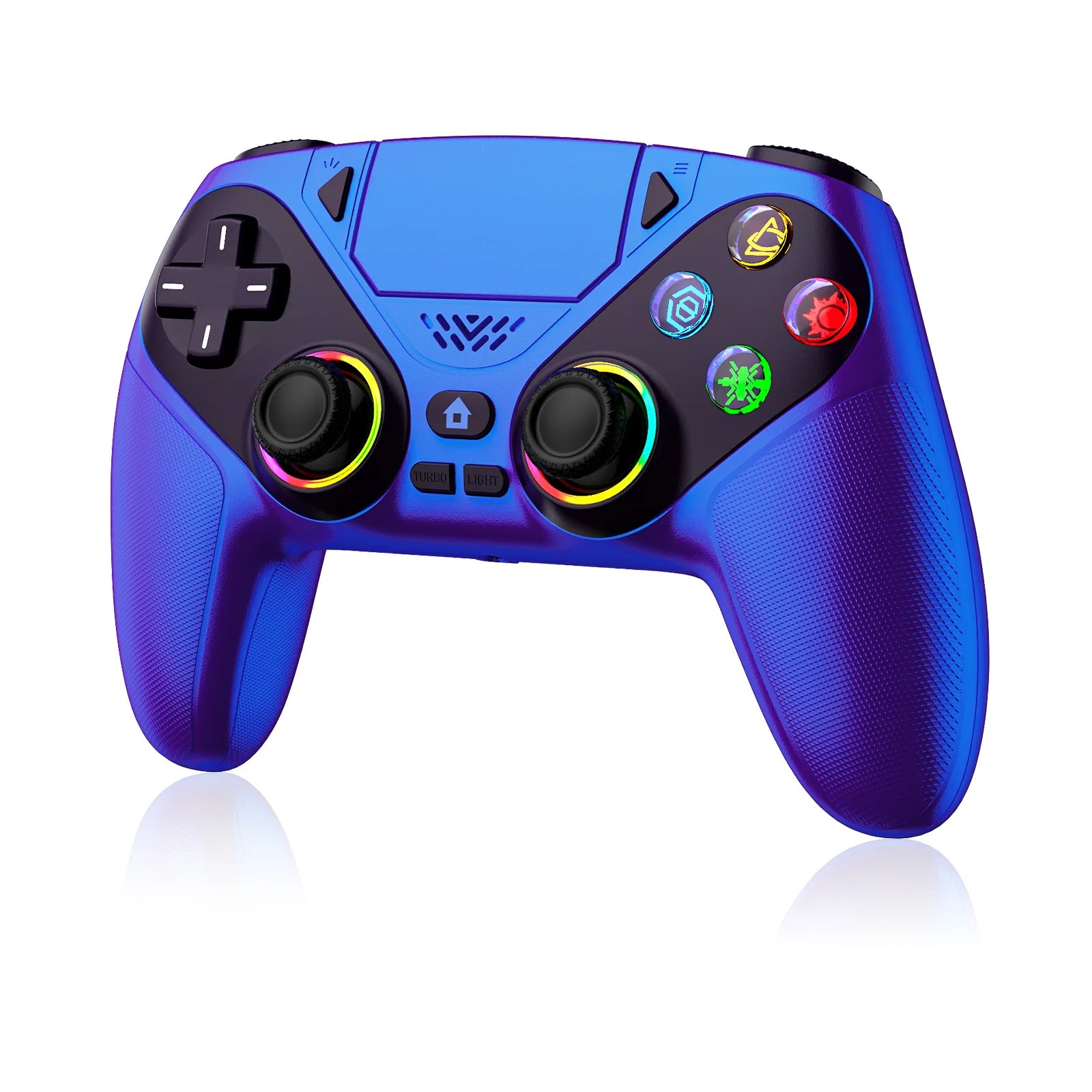 For Playstation 5/PS5 Pro/Slim/PC RGB Light Wireless Console Controller Gamepad Dual Vibration Marco/Turbo Function Programming