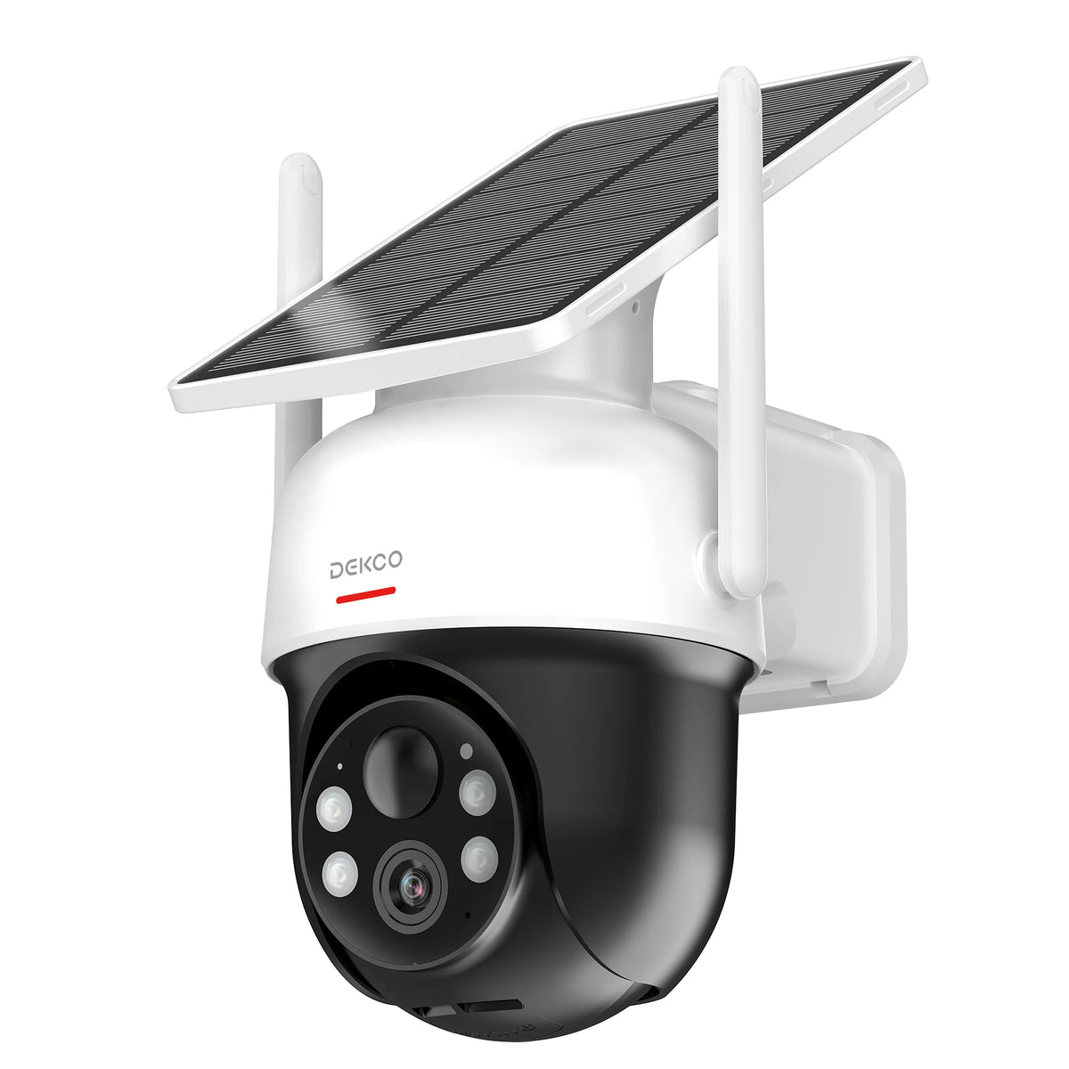 Cámara de seguridad solar WiFi Dekco de 3MP, 100% sin cables, con batería de 5000mAh, audio bidireccional, panel solar inalámbrico y cámara CCTV PTZ