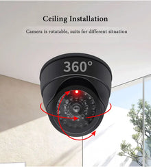 New Black/White Dummy Conch Camera Red Flashing LED Light For Home Office Surveillance Security System Fake CCTV Security Camera