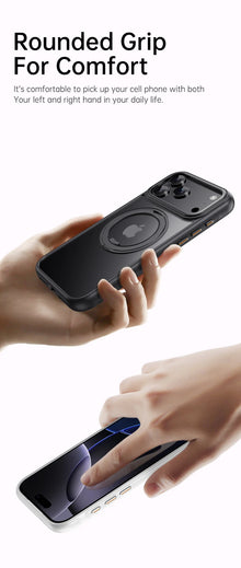 360° Mechanical Torque-Sound Rotating Stand Holder Magnetic Magsafe Phone Case For iPhone 16 15 14 13 17 18 Pro Max Plus Air 17E