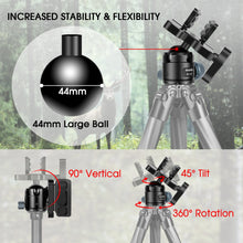 Manbily WZ-324 Carbon Fiber Tripod & 44mm Diameter Saddle Ball Head BH-U3,32mm Tube Hunting Set (* The Clamp Can't Be Removed)