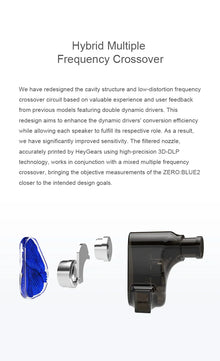 TRUTHEAR X Crinacle Zero:BLUE2 Earphone Wired In-Ear HIFI Music Gaming Headphones 3.5mm Plug