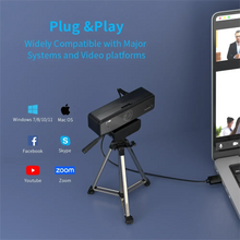 Nuroum V11 Hochwertige 1080p 60fps Full HD Plug & Play Computer USB Webkamera Mini-Webcam 2K für PC Laptop mit Mikrofon