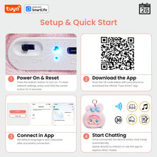 Tuya Smart AI Plush Robot W/LED Eyes & Voice Control, Interactive Smart Toy USB Rechargeable Companion for Kids Gifts/Smart Home