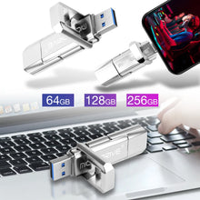 TYPE-C Dual interface Metal Pen Drive 32GB 64GB 128GB Waterproof USB 3.2 Rotating Structure USB Flash Drives Memory Stick U Disk