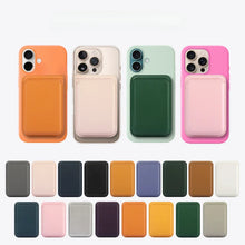 Universal Magnetic Leather Wallet Card Holder Strong Grip Card Pocket for iPhone MagSafe Samsung Xiaomi OPPO Motorola Google