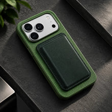 For MagSafe 2-In-1 Textured Phone Case For iPhone 18 17 16 15 14 13 12 Pro Max Air With Magnetic Card Holder Wallet Bumper Cover